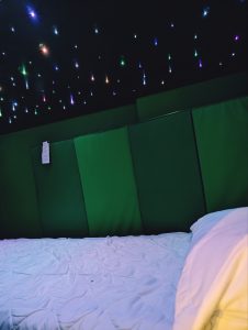 Starry ceiling inside sleeping pods